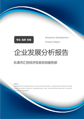 樂清市匯控經(jīng)濟信息咨詢服務(wù)部 企業(yè)定位、業(yè)務(wù)發(fā)展與市場前景分析報告
